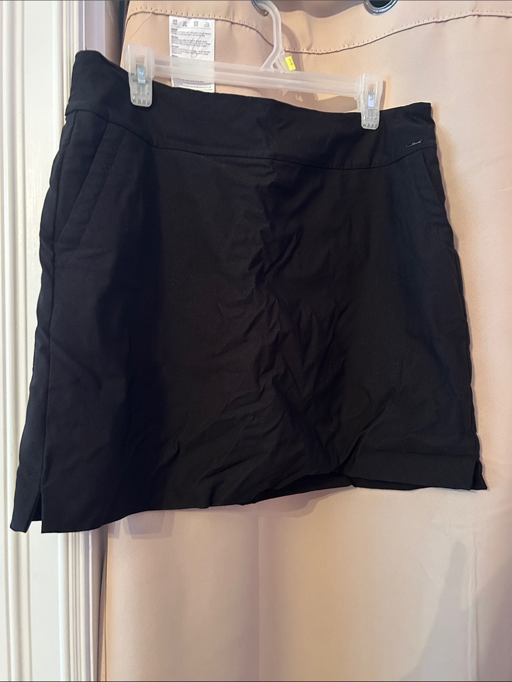 Black Skort with Clean Waistband
